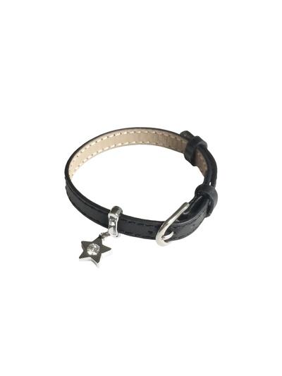 cubic star leather bracelet