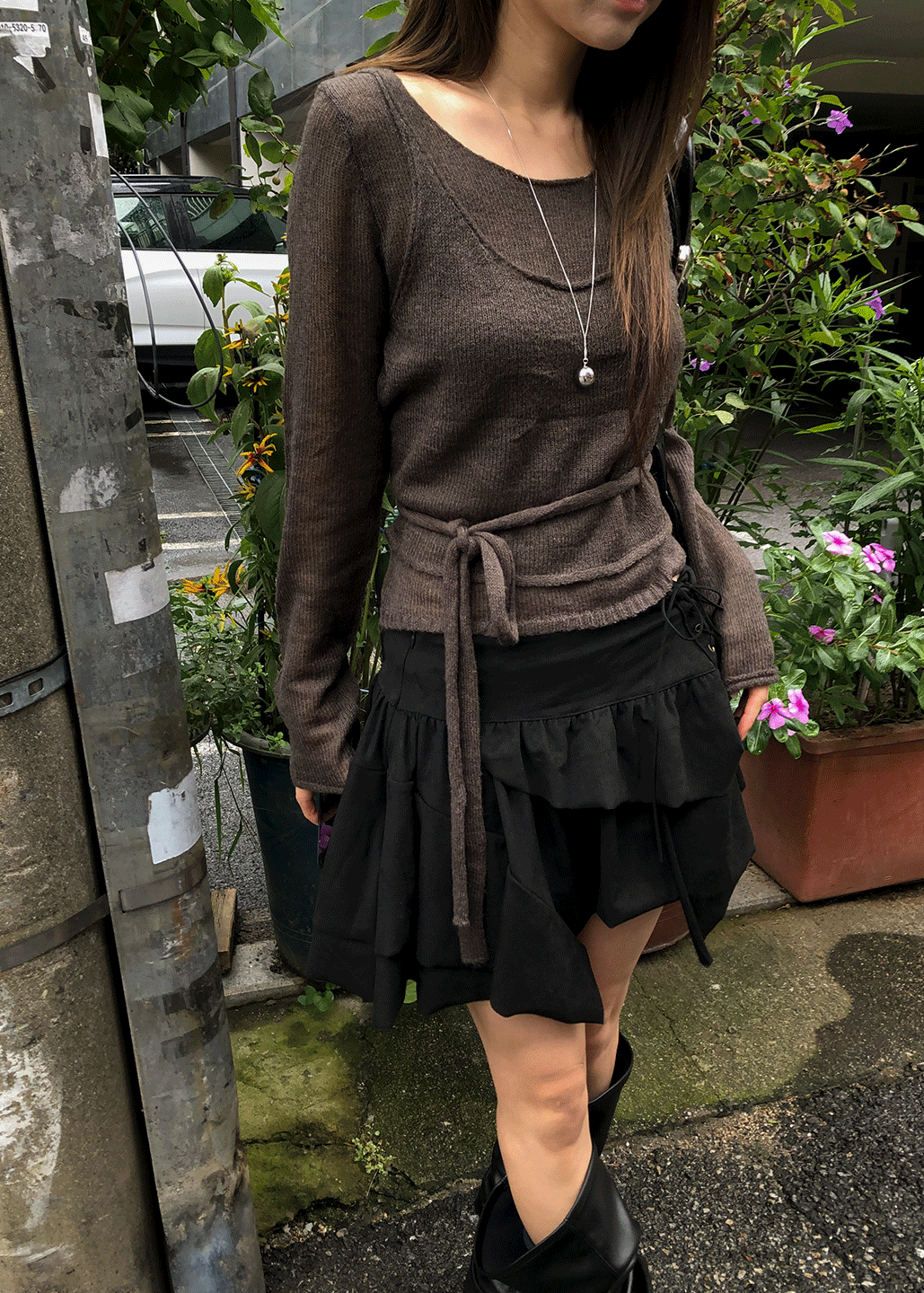 서울베이스드 MOHAIR ROPE KNIT