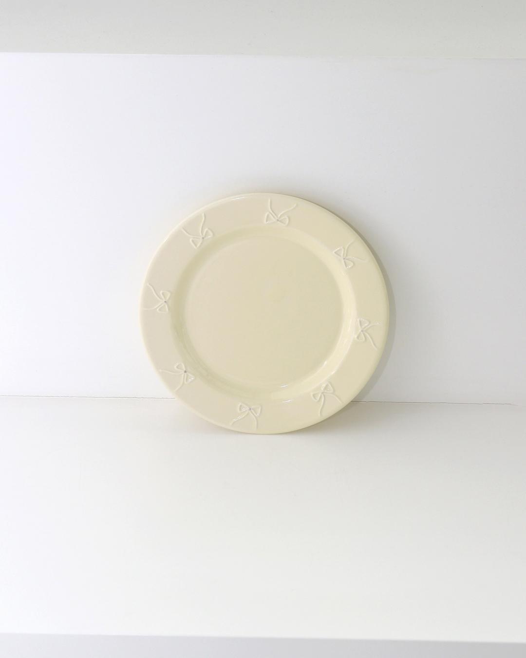 ribbon plate(yellow)