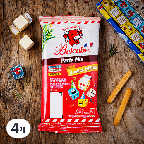 래핑카우 벨큐브 파티믹스 24큐브, 125g, 4개 - 기타 프레시 치즈 | 쿠팡