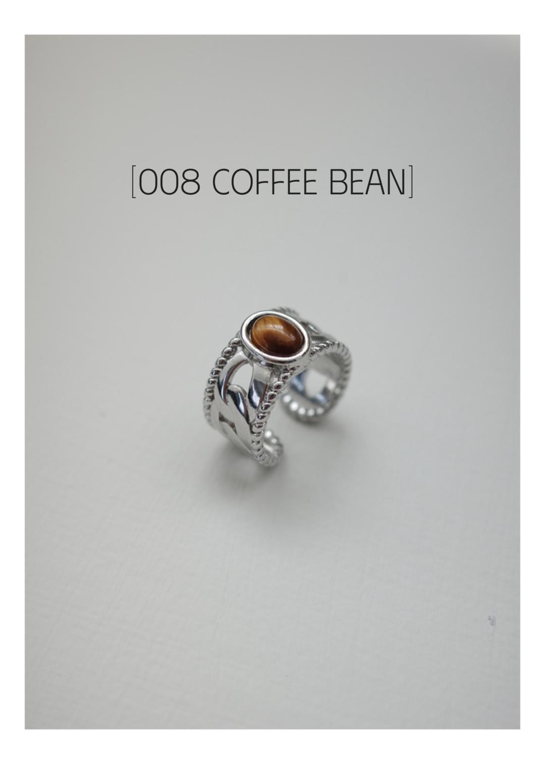 [925silver] 008 coffee bean ring | 커피빈 비즈 반지