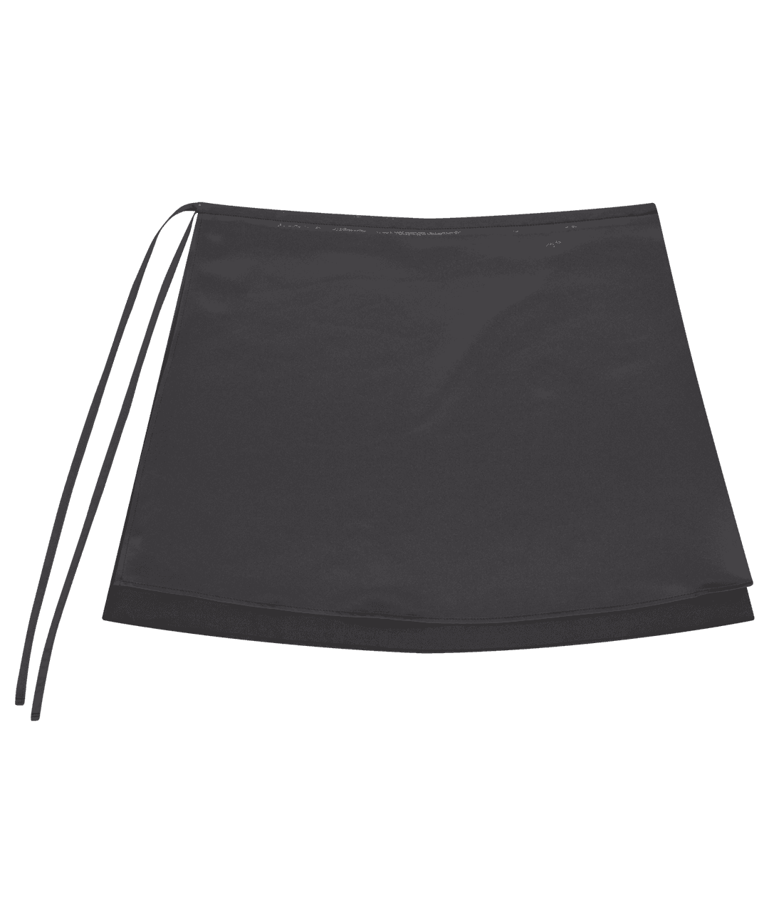 038 SATIN WRAP SKIRT CHARCOAL