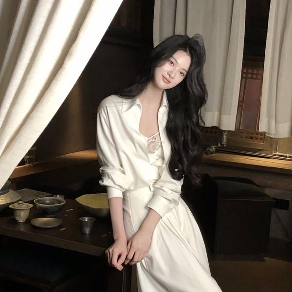 레이스 플리츠 셋업