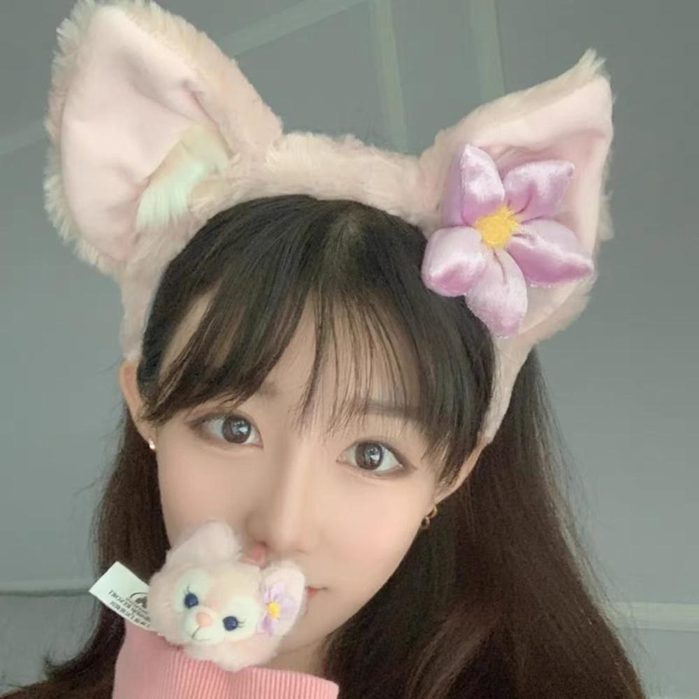 디즈니 더피와친구들 귀여운 핑크여우 리나벨 머리띠 놀이공원 코스튬 헤어밴드