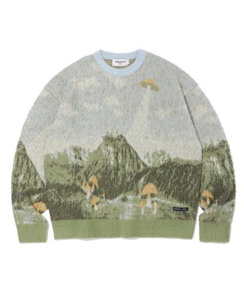 UFO HAIRY KNIT SKY BLUE