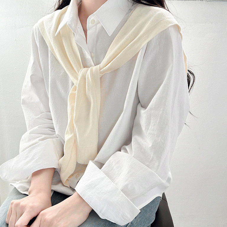 데이룸 [당일출고] 페이크 어깨 니트 숄 가디건 머플러