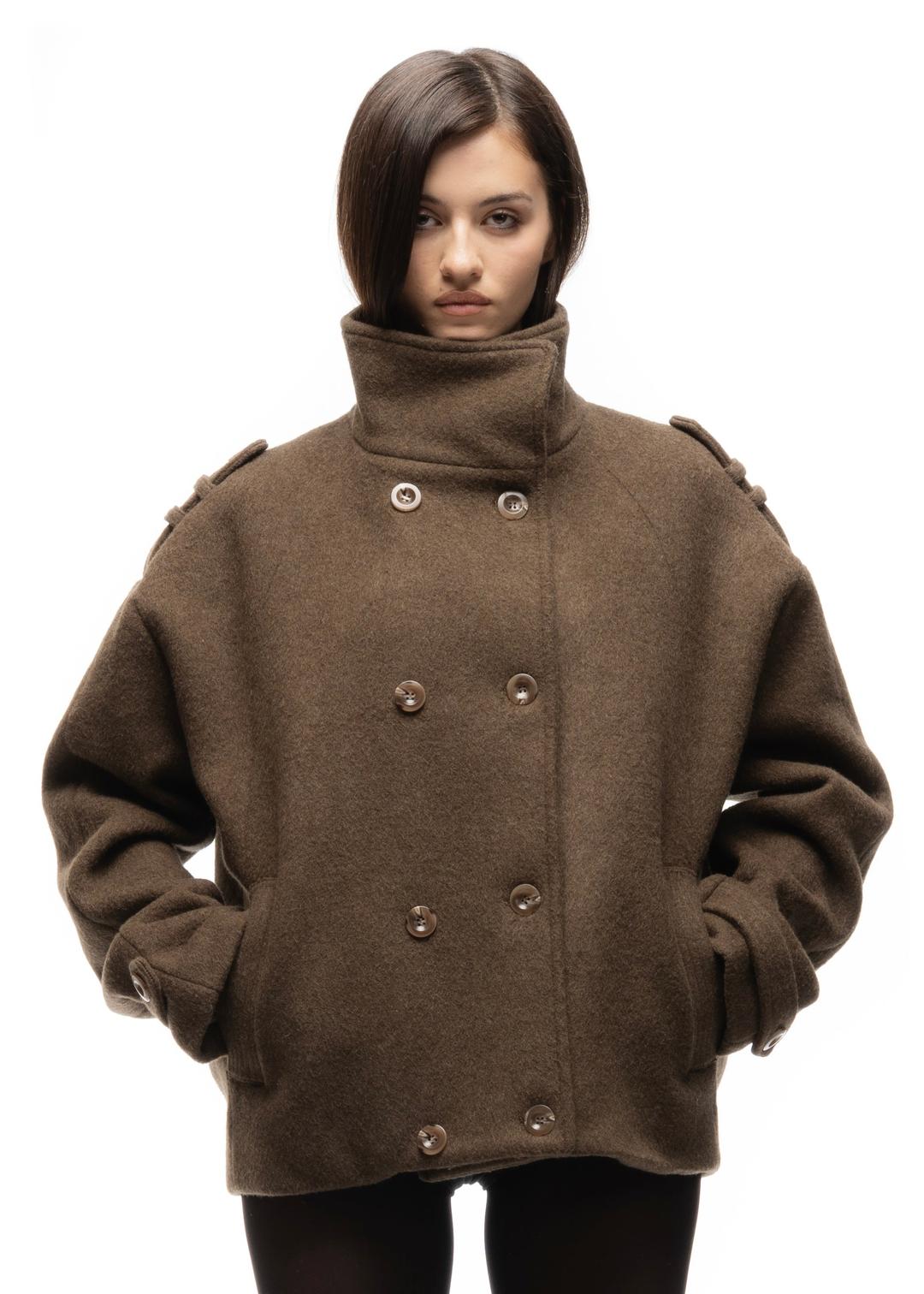 BUTTON UP MARINE JACKET GREEN FEMALE - 1