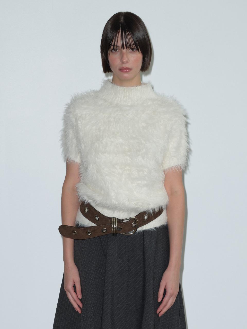 [12/17예약발송]HAIRY HIGH NECK KNIT (IVORY)