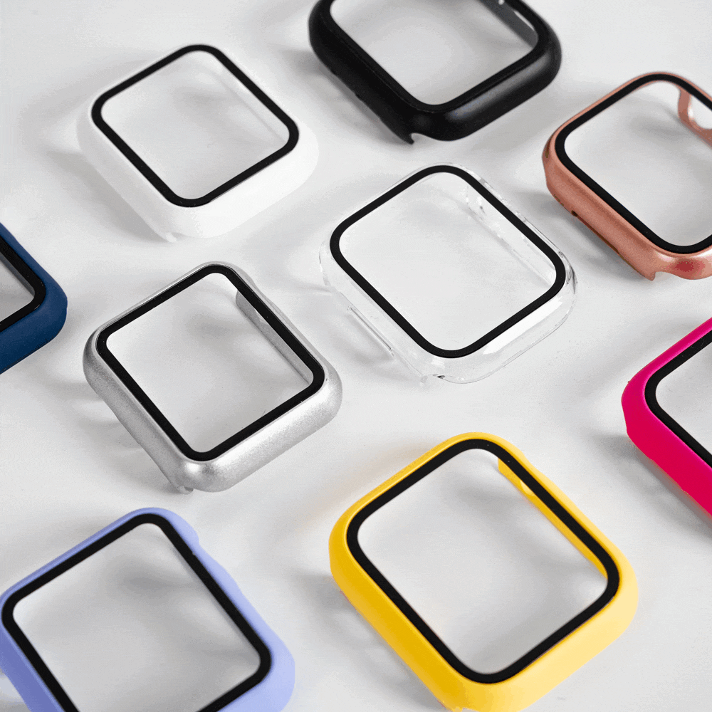 [당일발송] 애플워치 액정보호 강화유리 풀커버 실리콘 젤리 케이스 8 7 6 SE 2