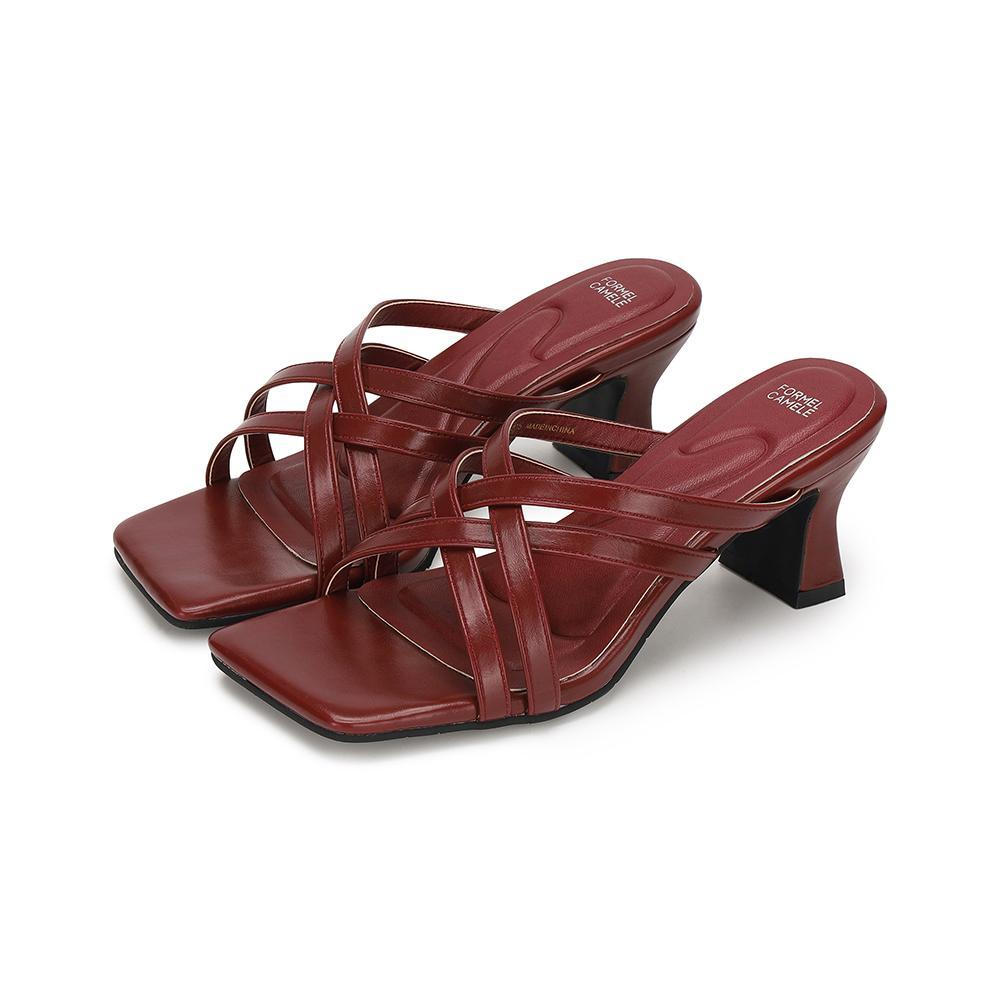 [25SS] [백화점전용] 카멜 보니타 뮬 01 Burgundy 8cm