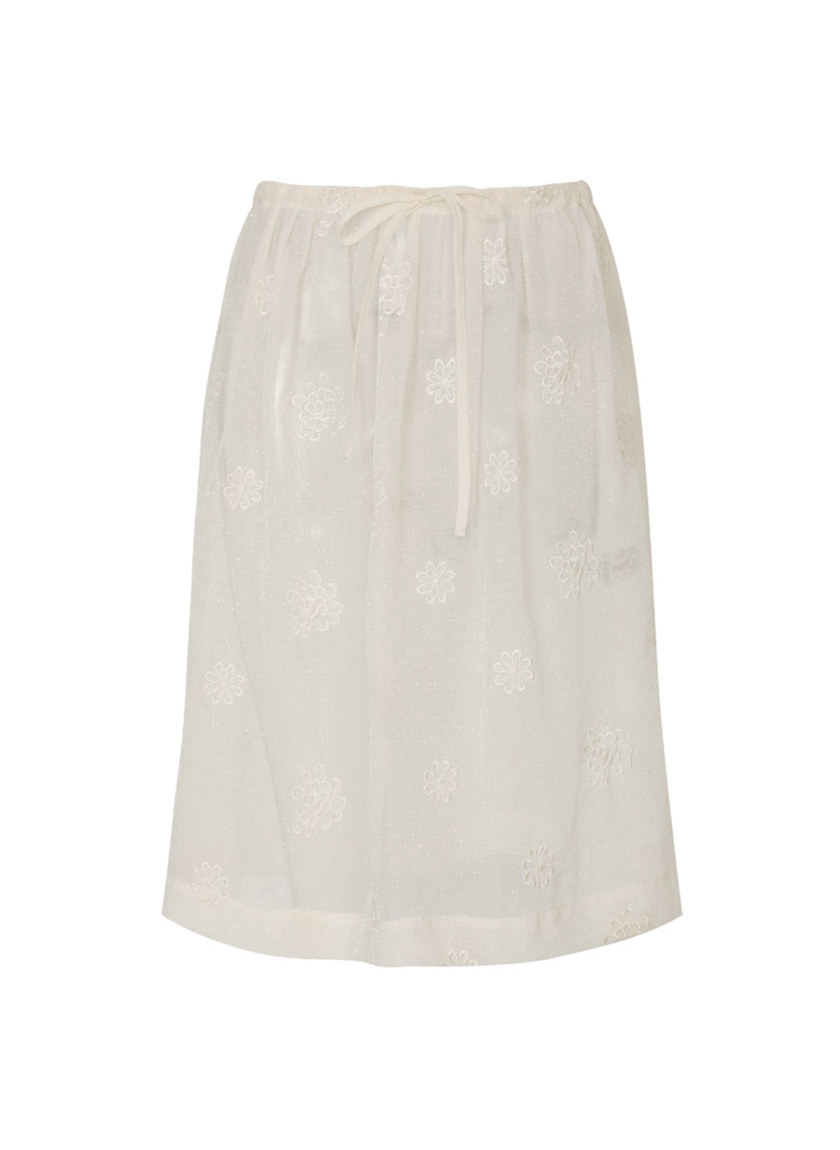 Chloe See Through Skirt (Ivory)