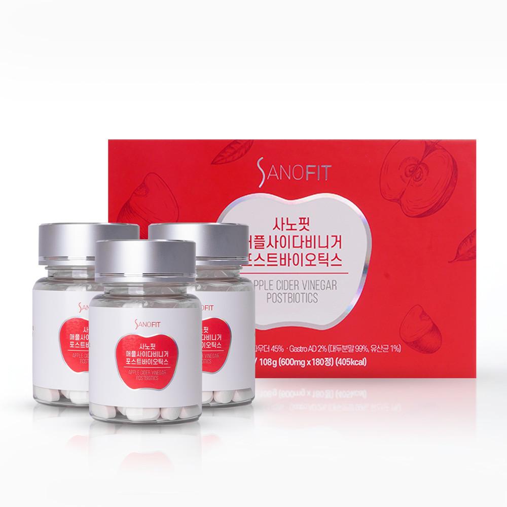 사노핏 애플사이다비니거 사과초모식초 유기산 복합체 영양제 180정