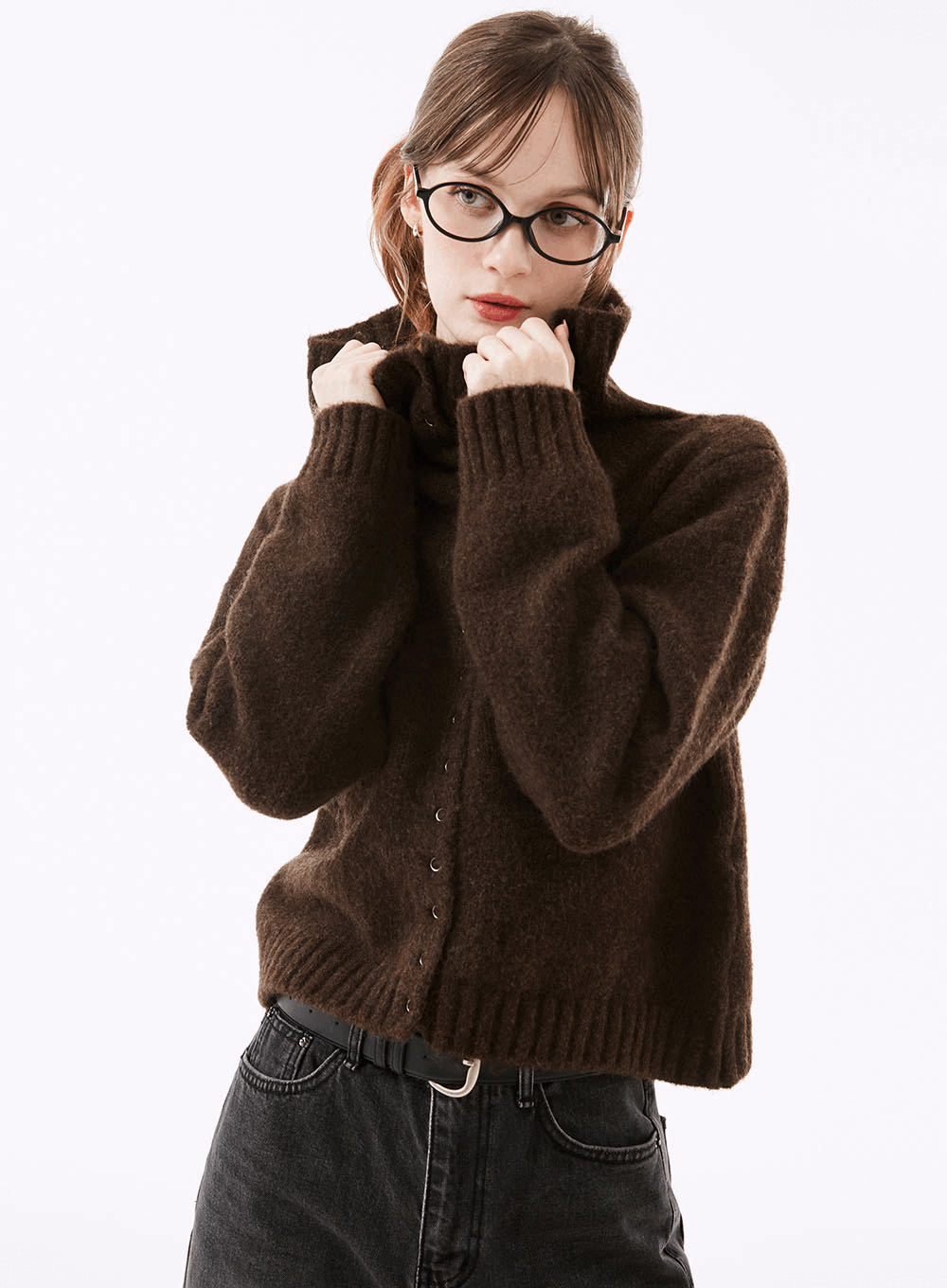 포렌스 스냅 니트 가디건