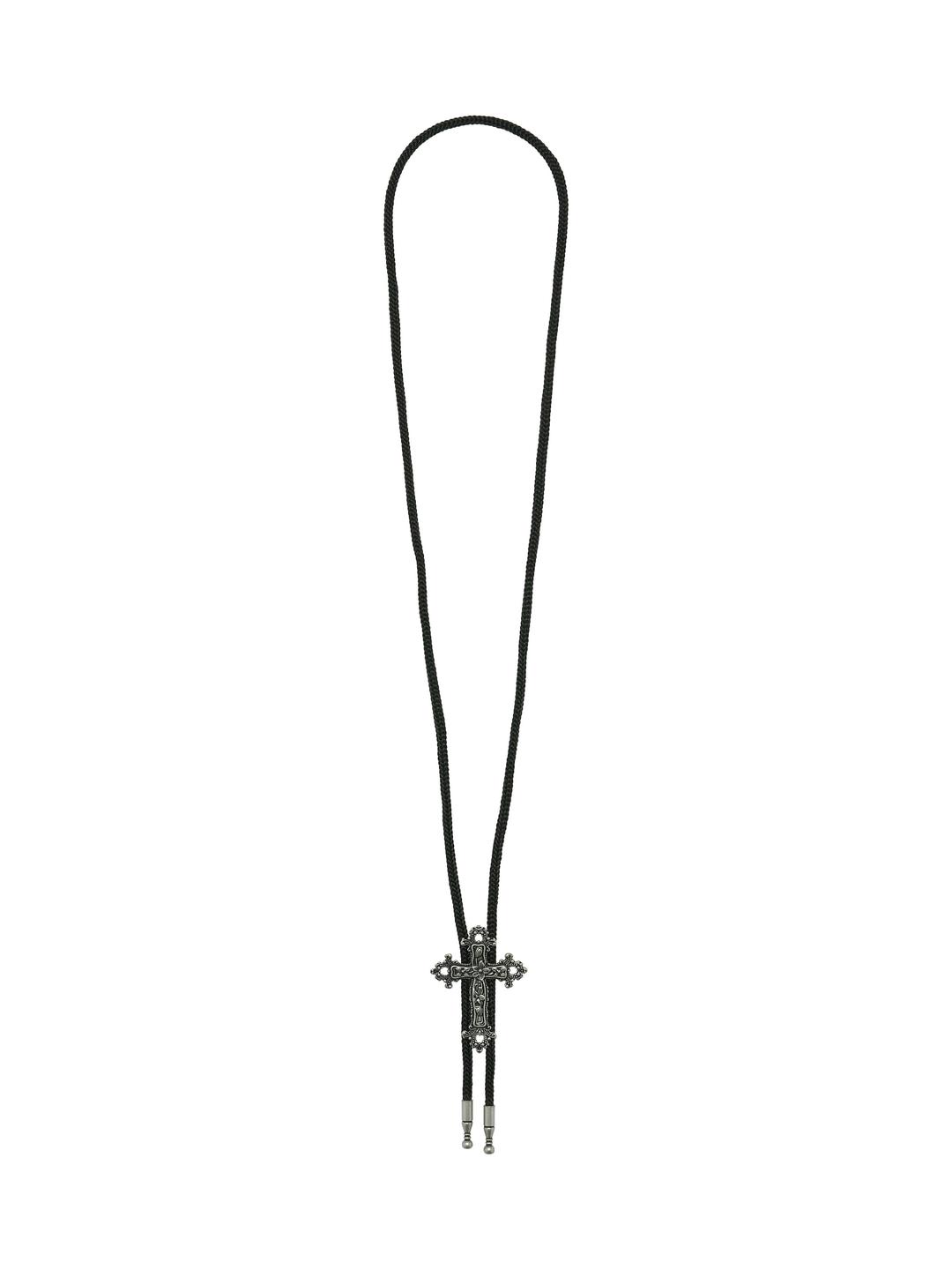 Axiom Cross Strap Necklace_[Silver]