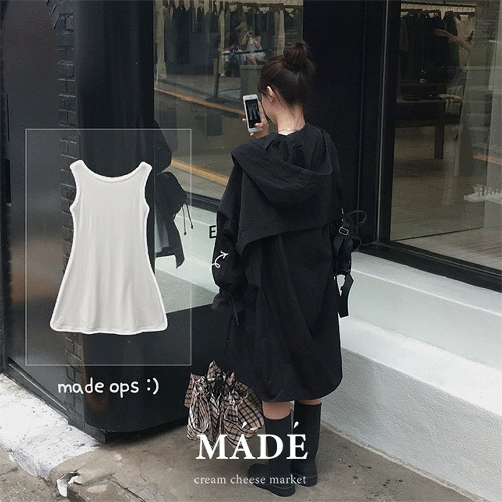 자체제작 #크치Made 슬림코어 슬리브리스 나시 원피스 - ops