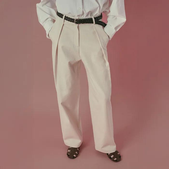 Cotton chino pants_cream