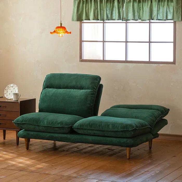 [장미맨숀] 타스 코듀로이 빈티지 접이식 패브릭 소파 (2-3인용)