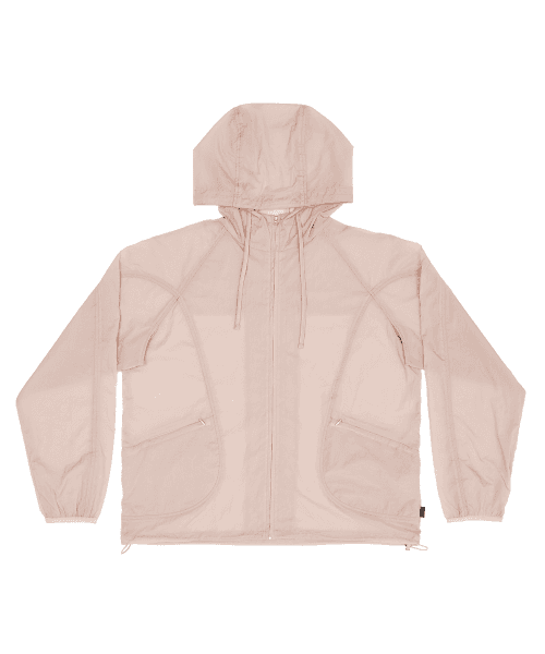Sheer Hooded Windbreaker (Pink)