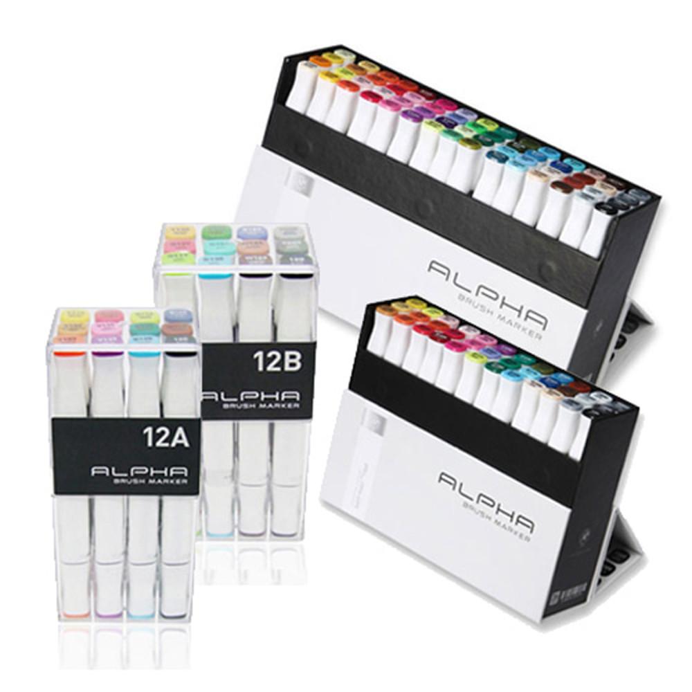 알파 트윈 브러쉬마카 12색, 36색, 60색 세트