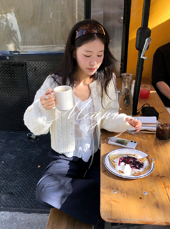 언더비 [윈터비❄️/Mayvi/두장이상할인] Pory 라운드넥 폭닥 가디건 (5 color)