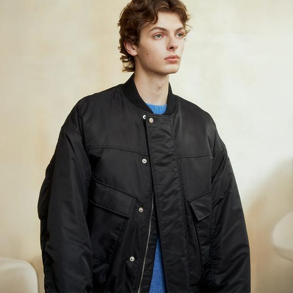 Volume Padded MA-1 Bomber Jacket (BLACK)