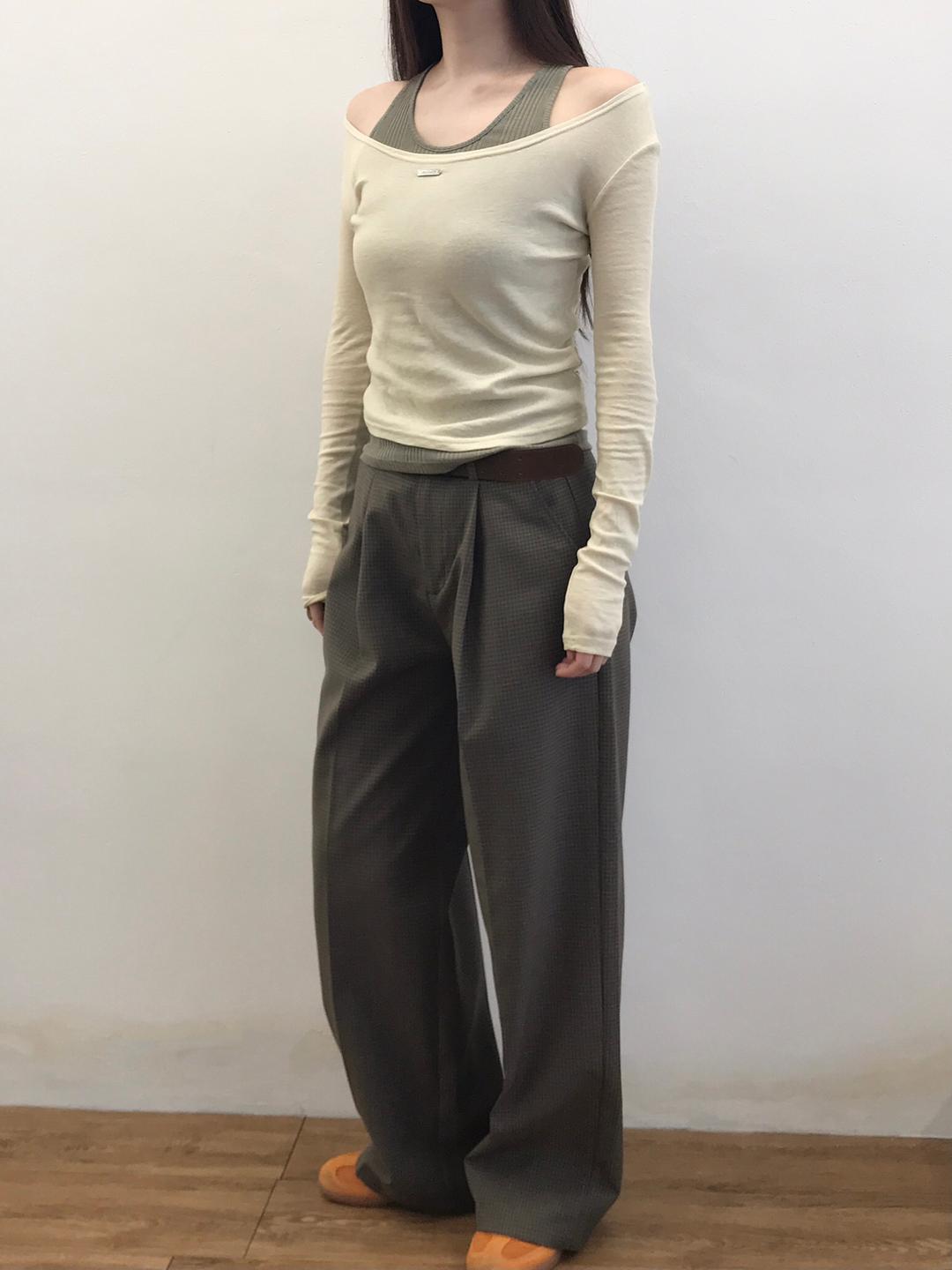 roel check pants (2col/2size)