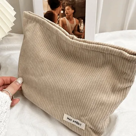 [주문폭주💓] may 포근 코듀로이 화장품 파우치 골덴 대형 다용도 이너백