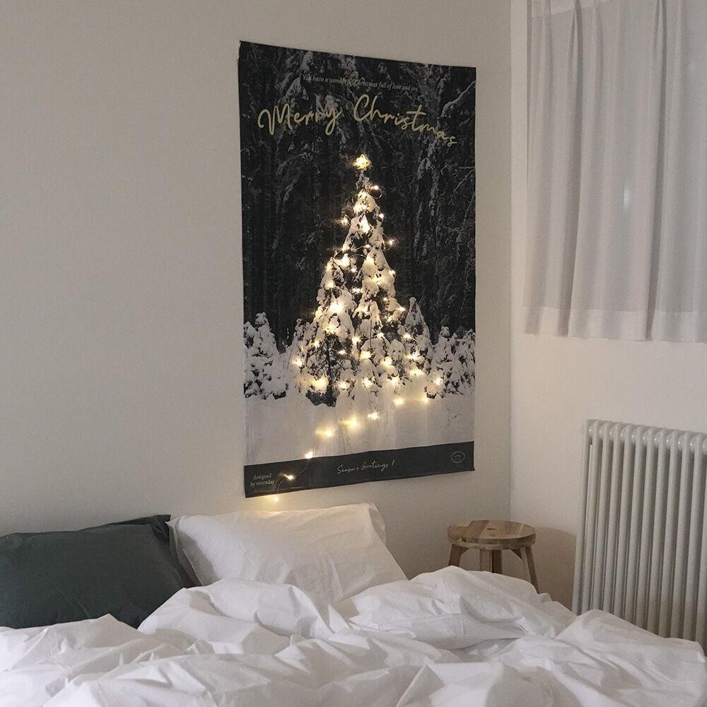 크리스마스 포스터 패브릭 트리 2size (전구 포함)