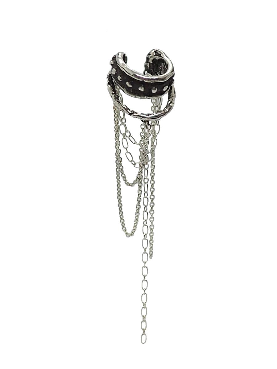 seed chain draped earcuff