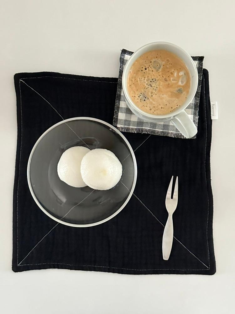 hammi 검정 거즈 키친크로스