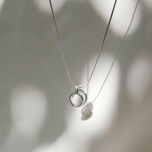 stem stone necklace-M-silver