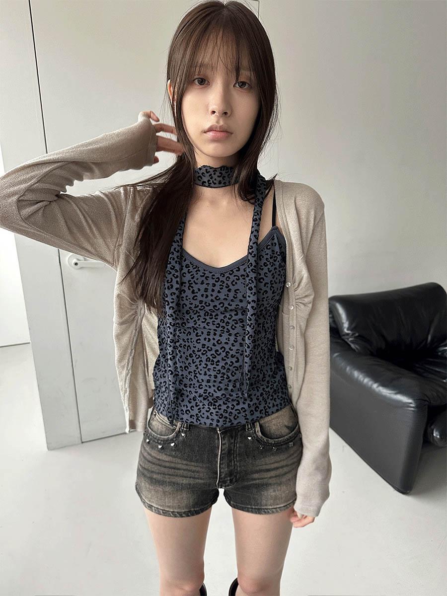 Leopard chiffon blouse