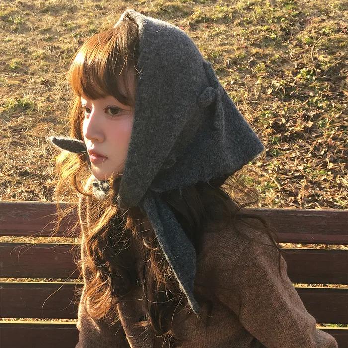 (선물포장) valentine ribbon point kercheif_3color KE008