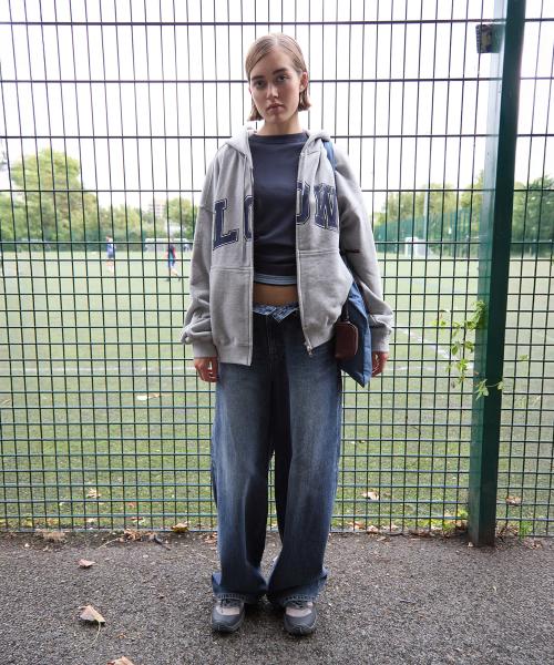 LOW SOFT SWEAT ZIP-UP HOODIE_MELANGE GREY_LC253TS12MG