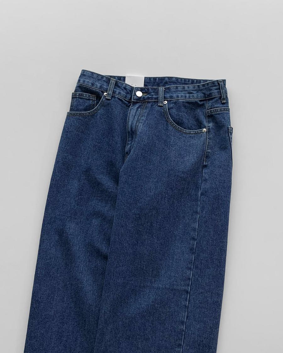 딥블루 와이드 데님