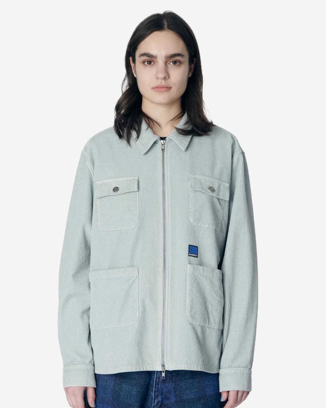 Corduroy LS Zip Shirt - Light Blue