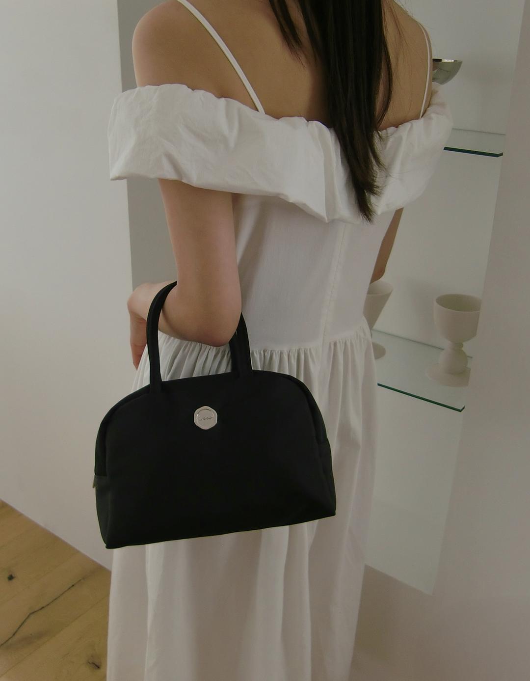classic nylon tote bag_black