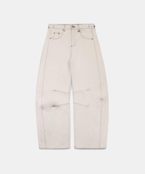 노아 배럴 데님 진 - 크림