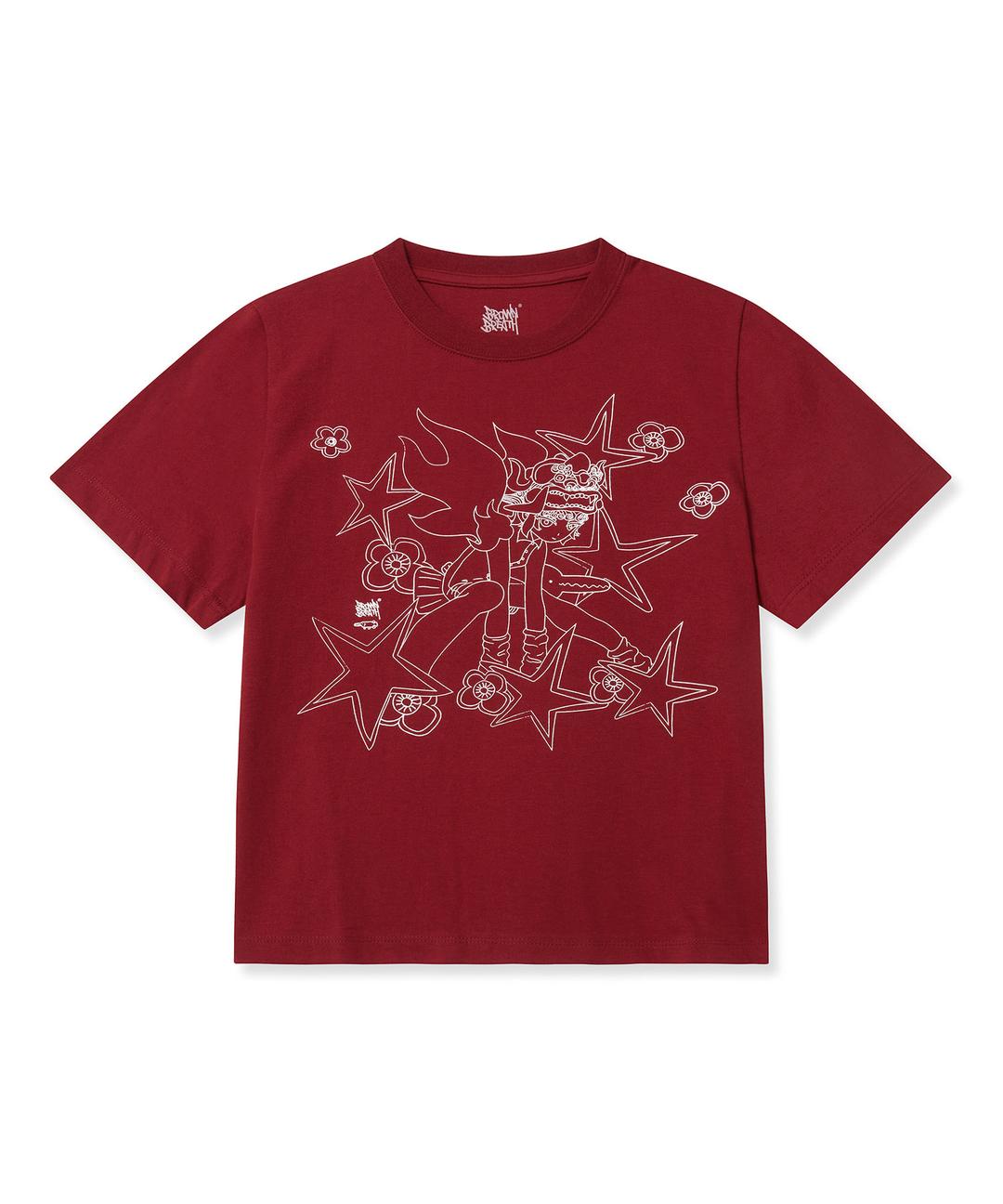 BXM W STAR TEE - RED