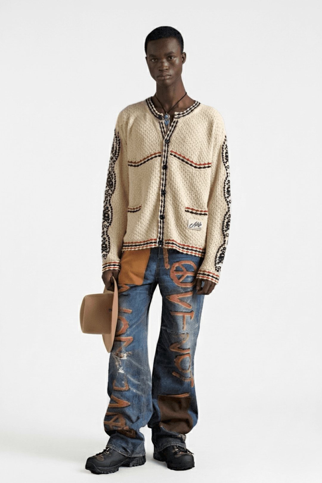 FANTASIA ROUND-NECK CARDIGAN atb1244m(ECRU)