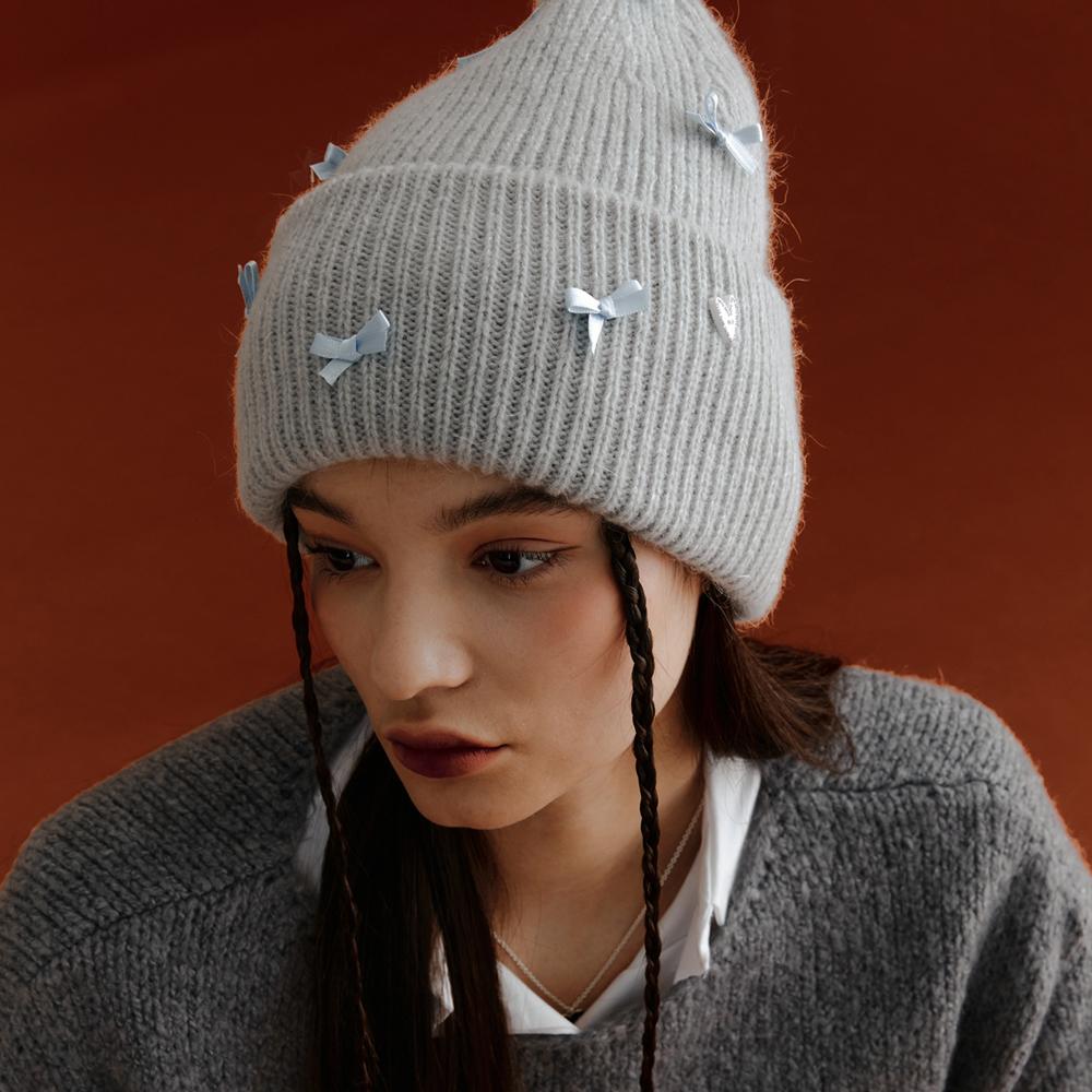 Ribbon Soft Angora Beanie (Angora / 7Colors)