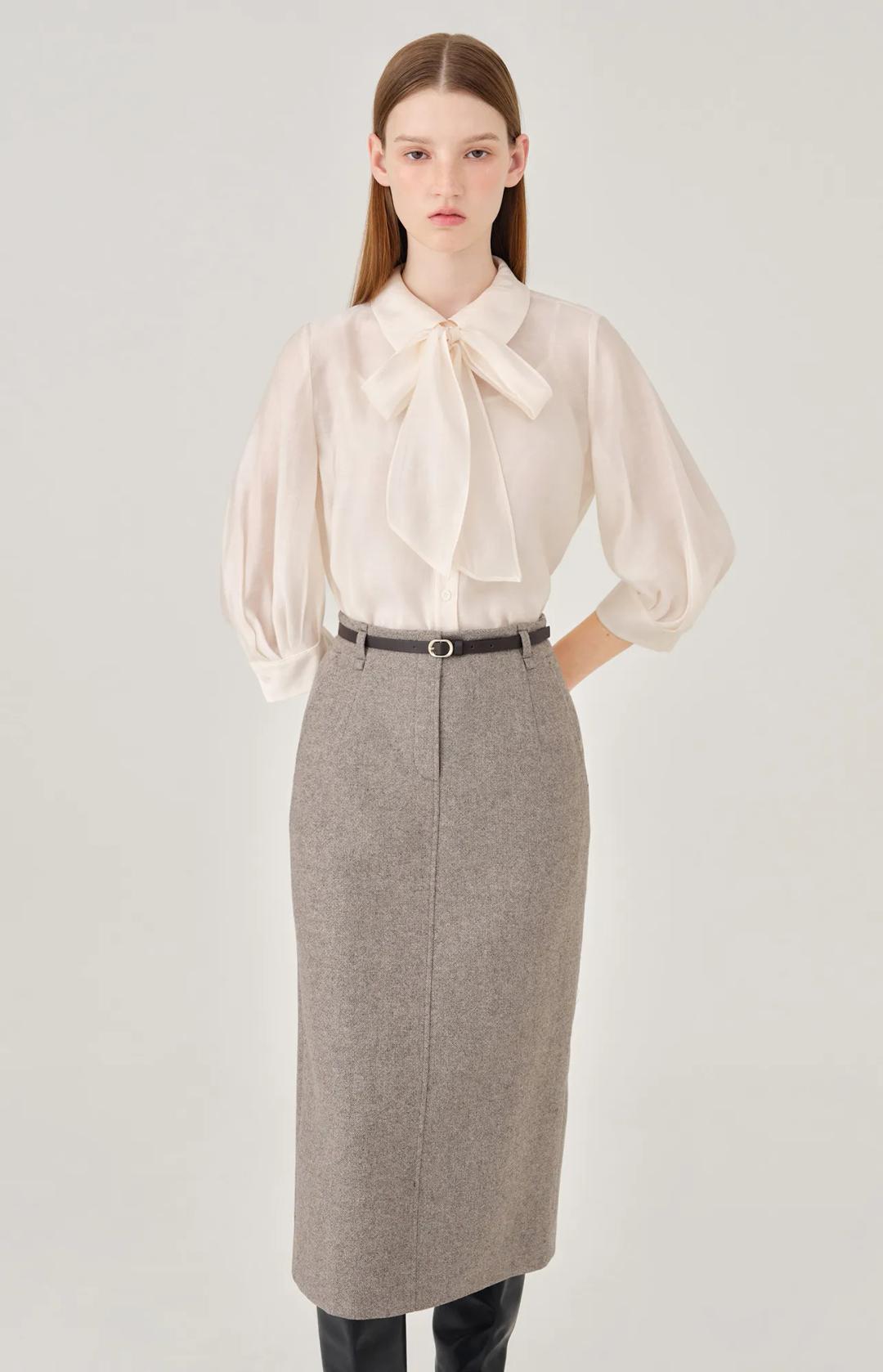 그리프 미디 스커트