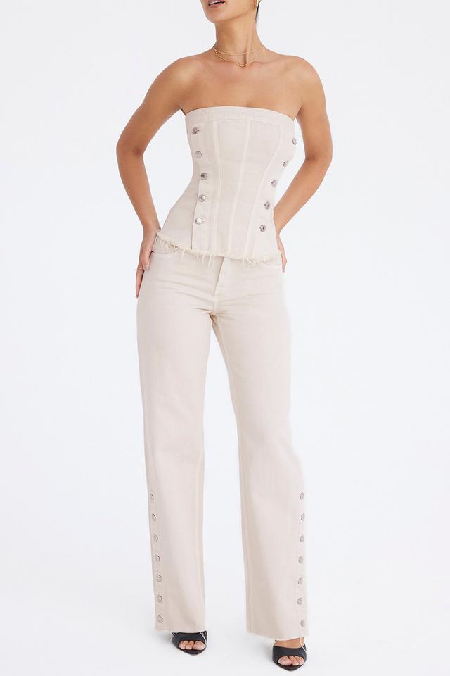 OAT BAGGY JEANS WITH BUTTONS