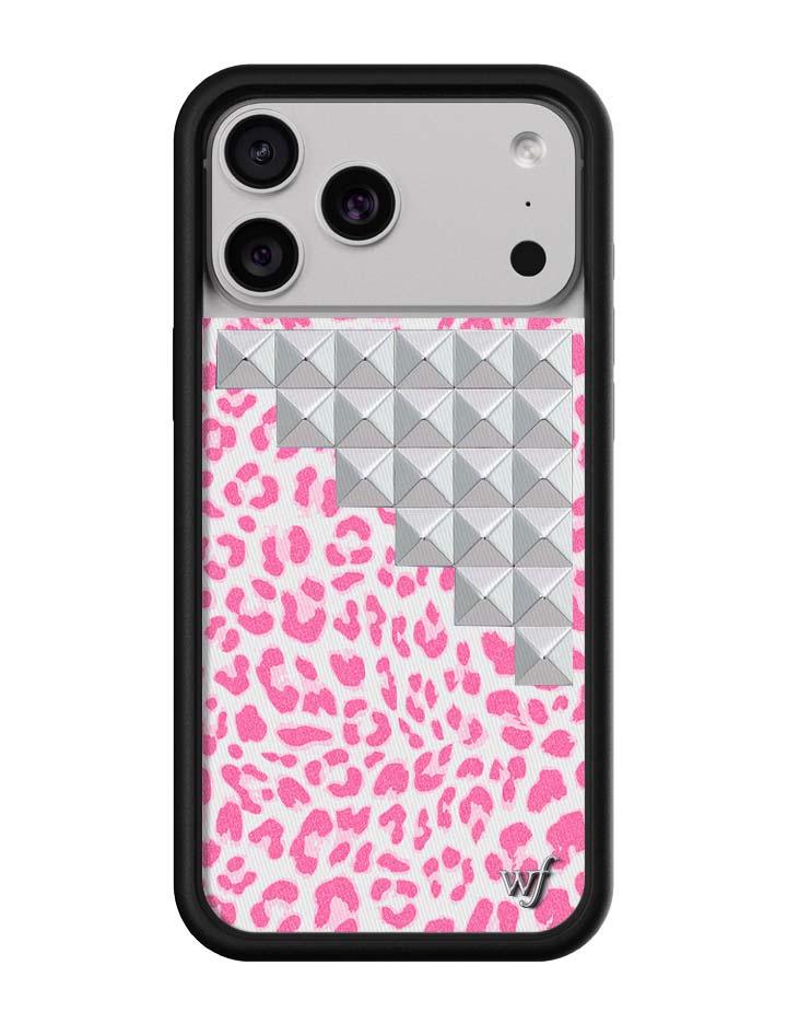 Wildflower Pink Meow Stud iPhone case