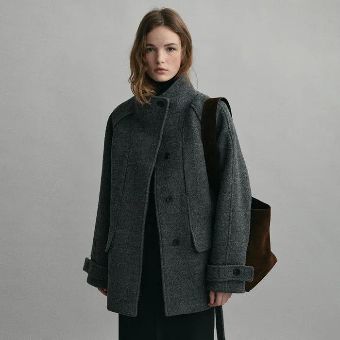 [29CM 단독][9차 재입고] vent wool half coat (grey)