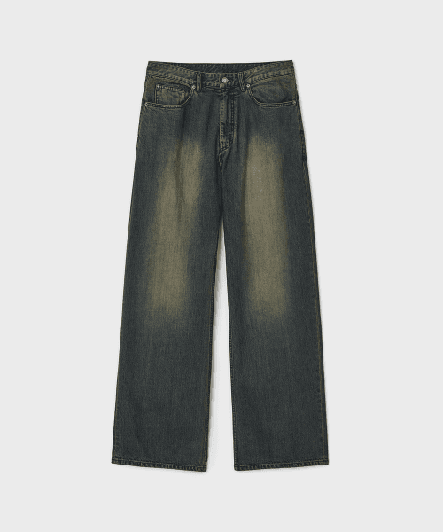 트루 와이드 데님 팬츠 - 빈티지 인디고