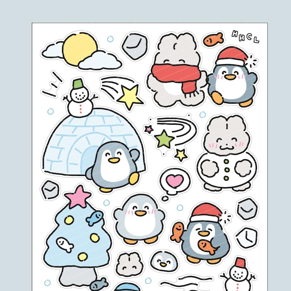 아기펭귄 칼선 스티커