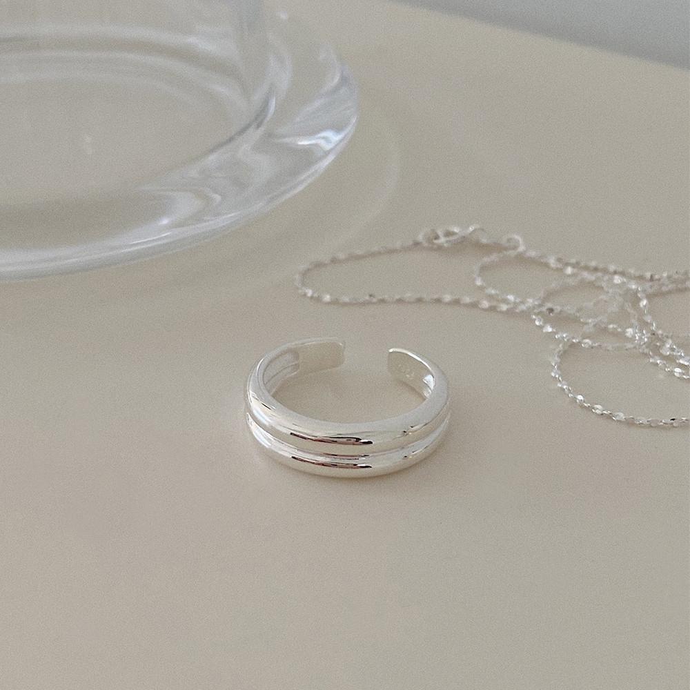 925실버 더블 레이어 오픈 반지 Double Layer Open Ring
