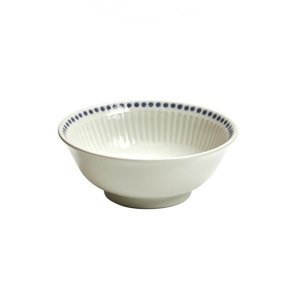 라인 도자기 아이보리 면그릇 20cm 짬뽕 일식그릇