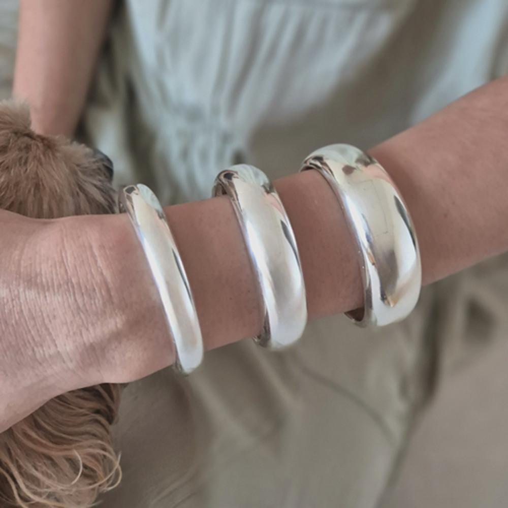 925 3종류 볼드한 실버뱅글 여자 은팔찌